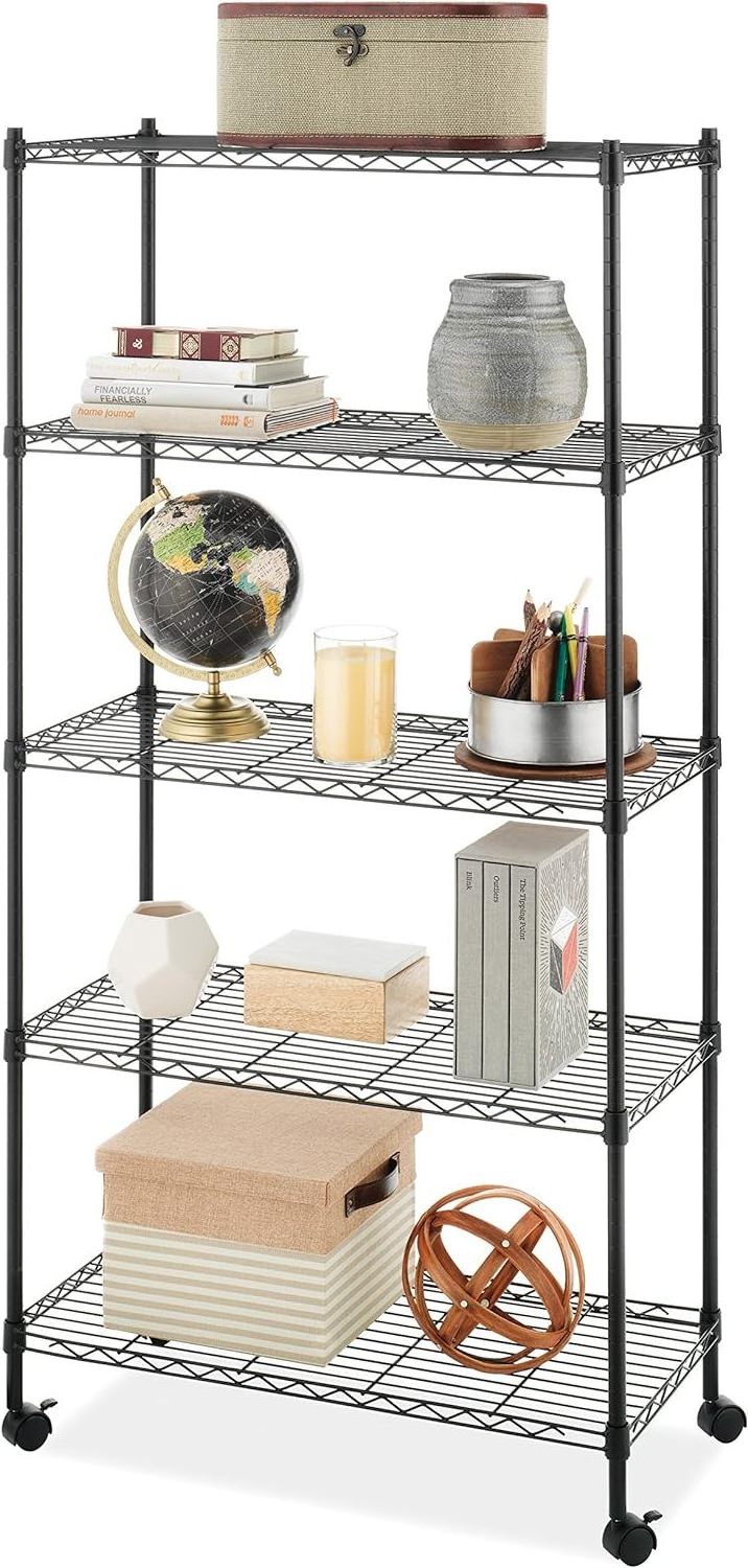 3 4 5 tier wire bathroom storage rack Chrome Wire Shelf Wire Rack storage Shelving kitchen livingroom Racks