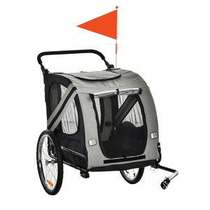 Metal fabric folding wagon trailer cargo bike trolley portable pet carrier beach camping dogs wagons carts