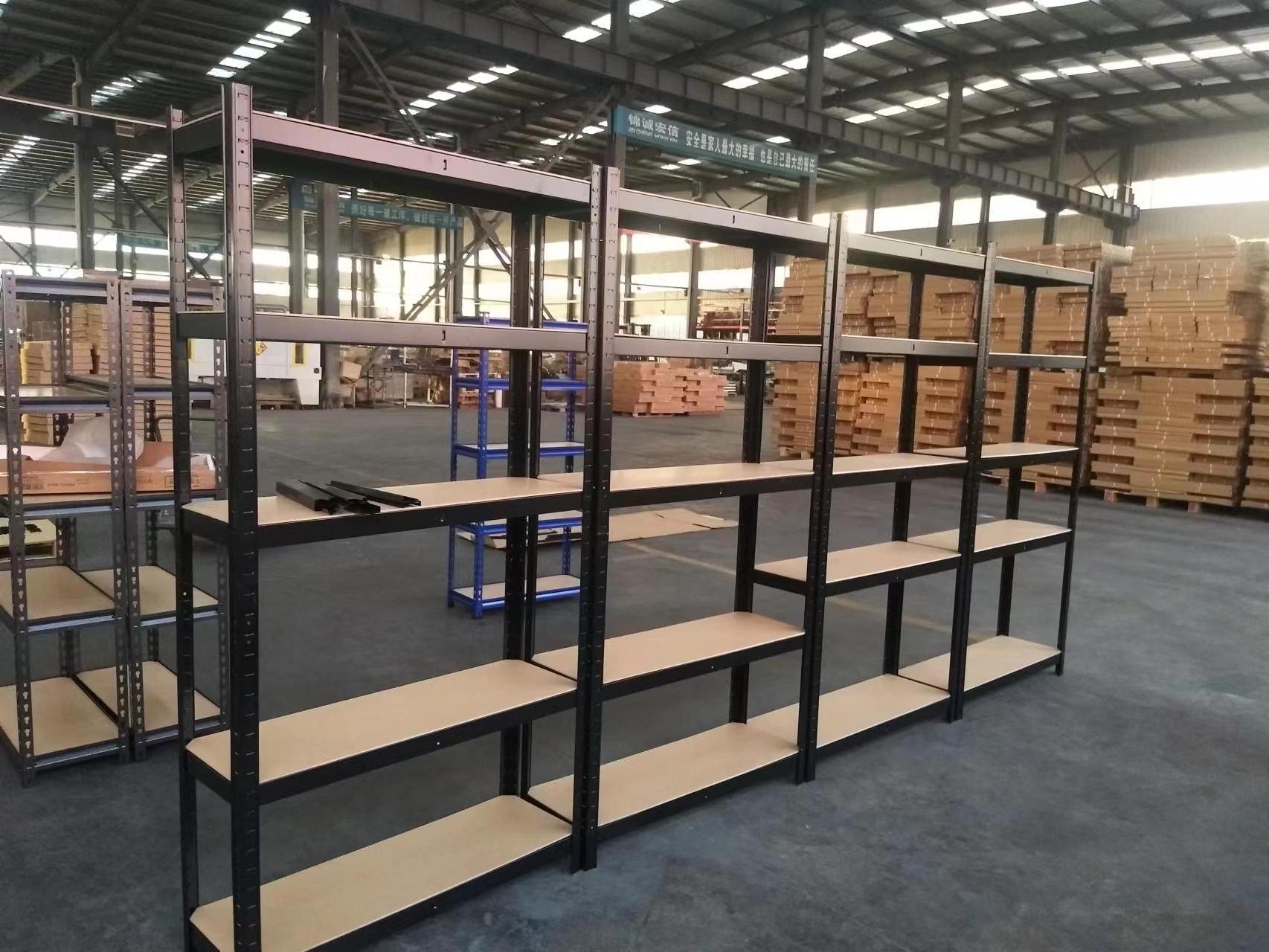 Metal Storage Rack Boltless Shelving Systems Steel Industrial 5 Tiers Heavy Duty Shelving Steel Racking Unit