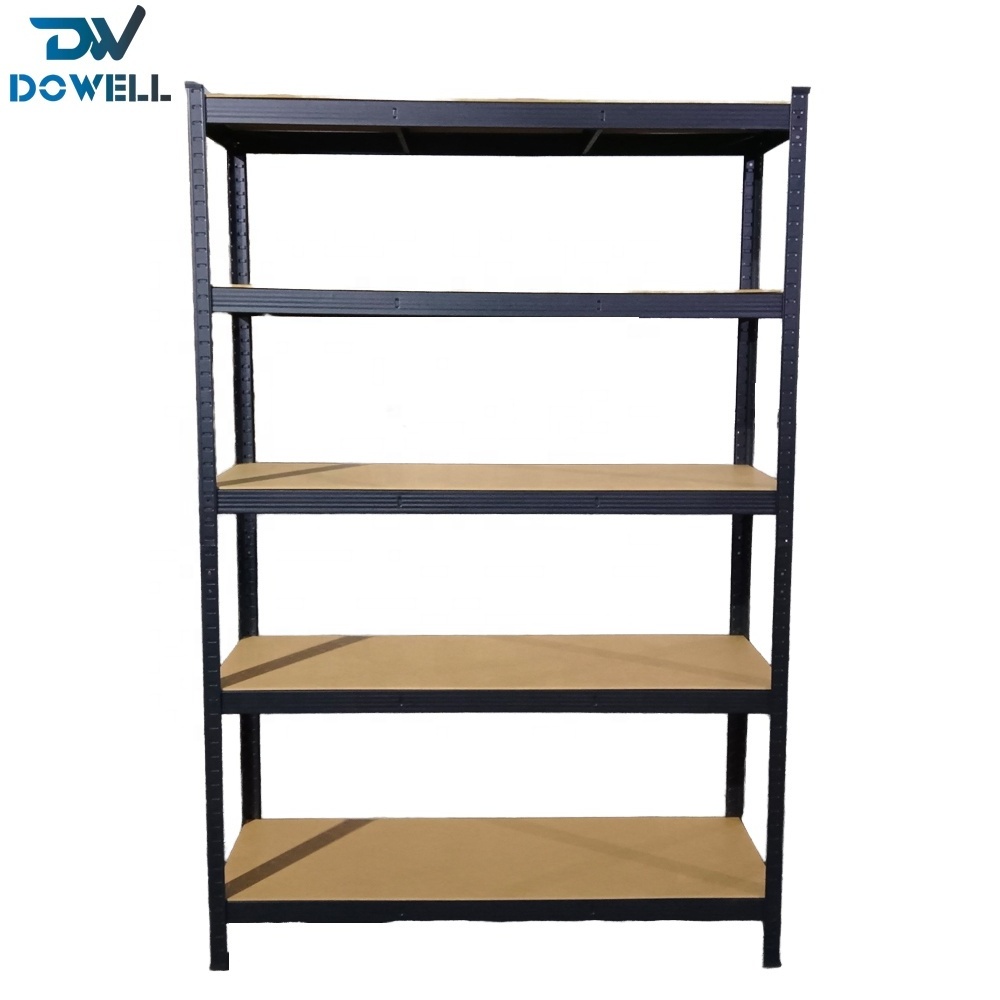 5-Tier Boltless Storage Racks Adjustable Heavy-Duty Steel Garage Black Storage metal rack Shelving Units