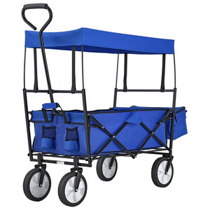 Hot Camping Trolley Foldable Collapsible Wagon Cart Beach Fish Garden Camp Picnic Used Folding Utility Wagon Cart