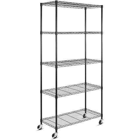 3 4 5 tier wire bathroom storage rack Chrome Wire Shelf Wire Rack storage Shelving kitchen livingroom Racks