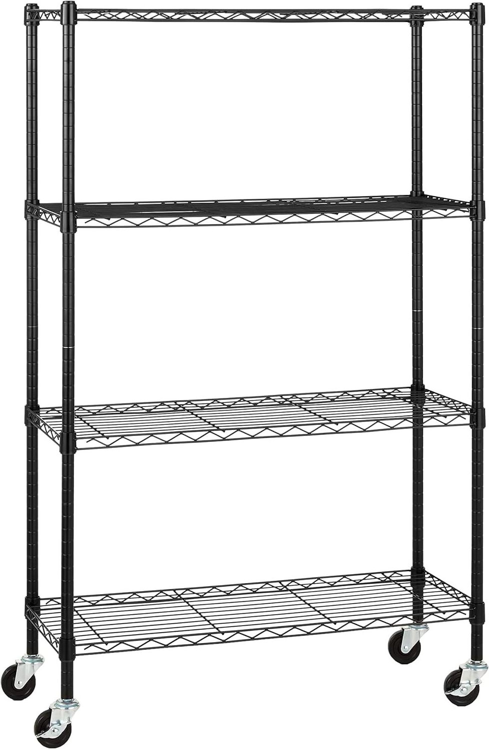 Wire Shelving Unit Commercial Metal Shelf 5 Tier Adjustable Layer Rack Strong Steel for Restaurant