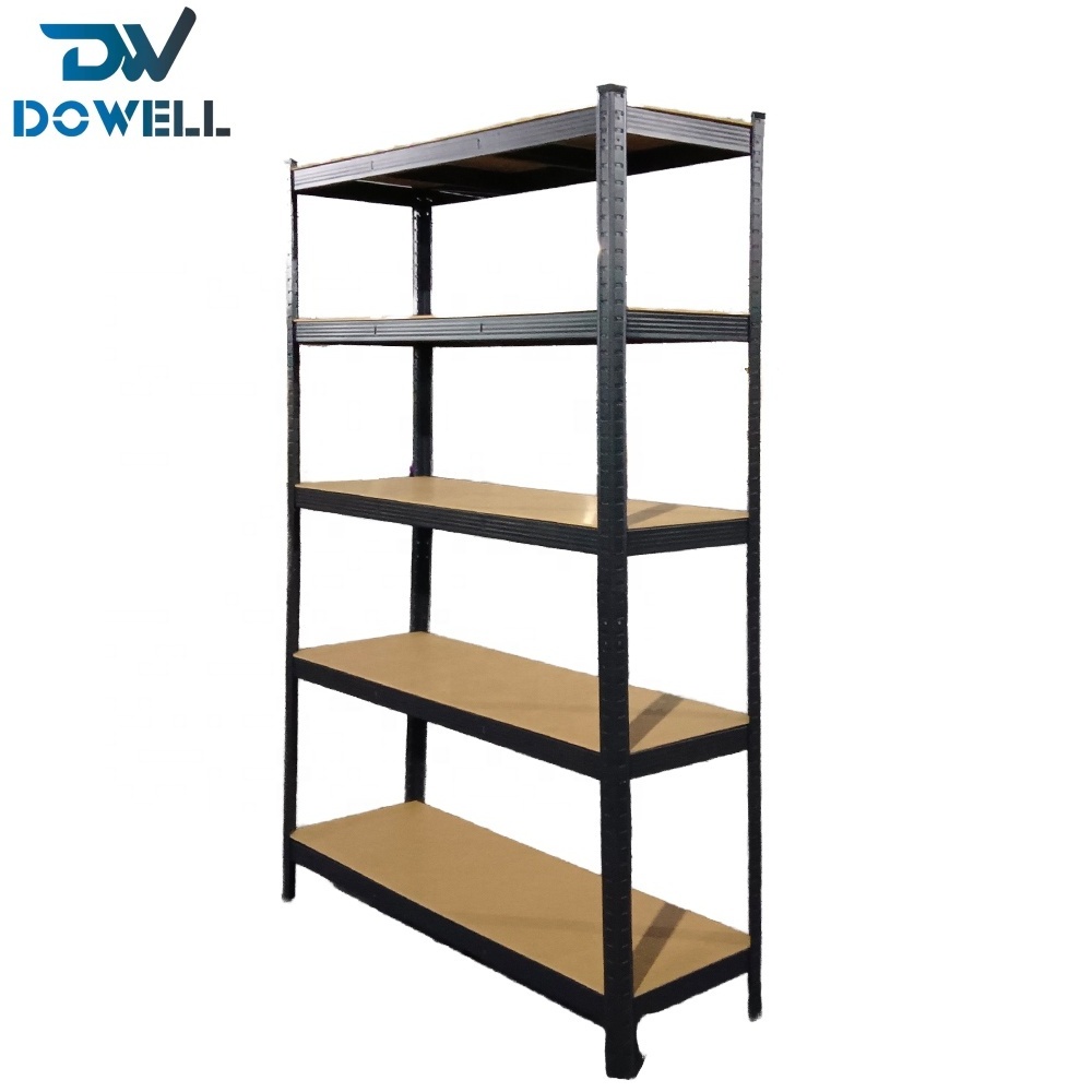 5-Tier Boltless Storage Racks Adjustable Heavy-Duty Steel Garage Black Storage metal rack Shelving Units