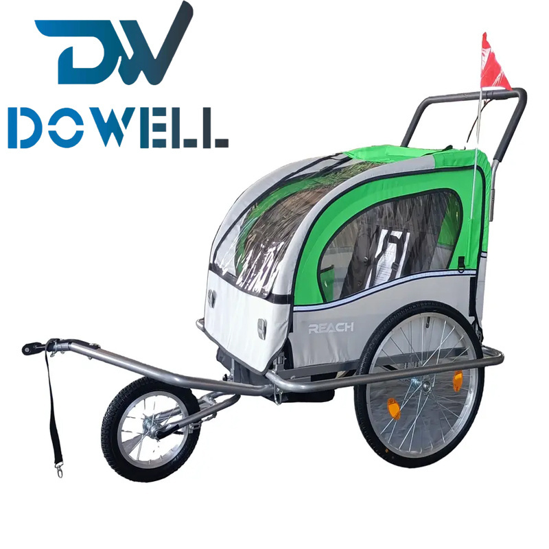 QINGDAO 2022 Hot sale pet trailer  2 in 1 pet trailer stroller for dogs outdoor bicycle pet trailer with high quality