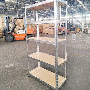 Medium duty boltless 5 tier industrial wholesale slotted boltless shelving unit storage stacking racking estante