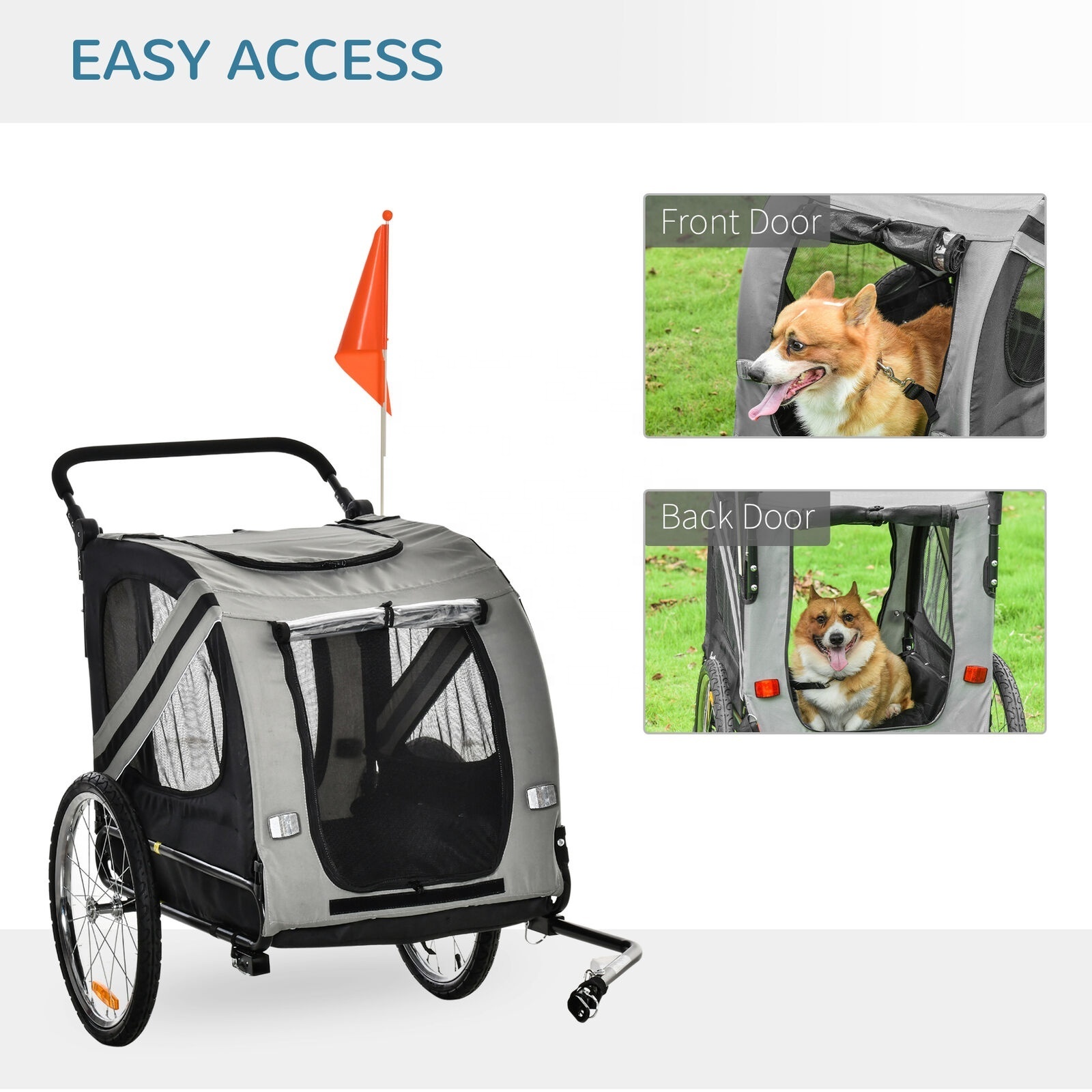 Folding pets wagons outdoor dog carriers foldable utility carts metal wagon pet beach carts