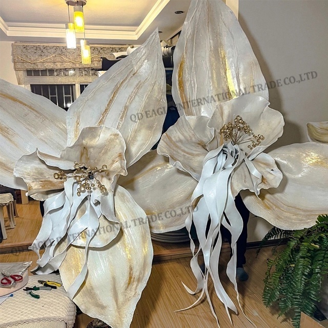 Q-98 Luxury wedding decoration Pearlescent EVA Painting giant flower for wedding backdrop Floral Party Decor