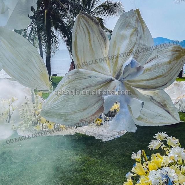 Q-98 Luxury wedding decoration Pearlescent EVA Painting giant flower for wedding backdrop Floral Party Decor