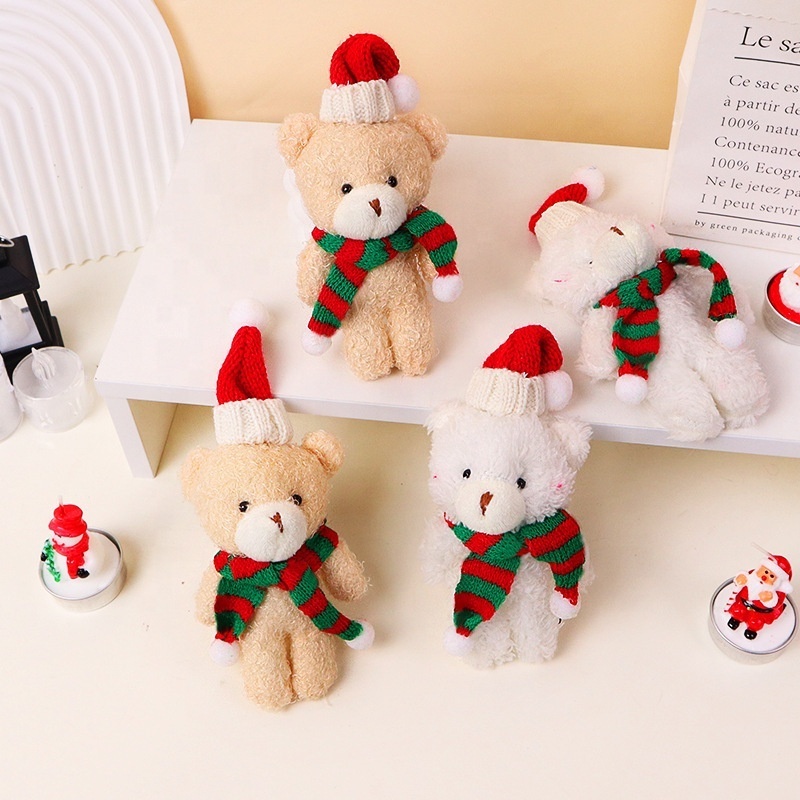 H-129 Christmas cute blush Bear hot selling envelope package cute clothing accessories Bear doll pendant gift for decoration