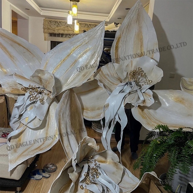 Q-98 Luxury wedding decoration Pearlescent EVA Painting giant flower for wedding backdrop Floral Party Decor