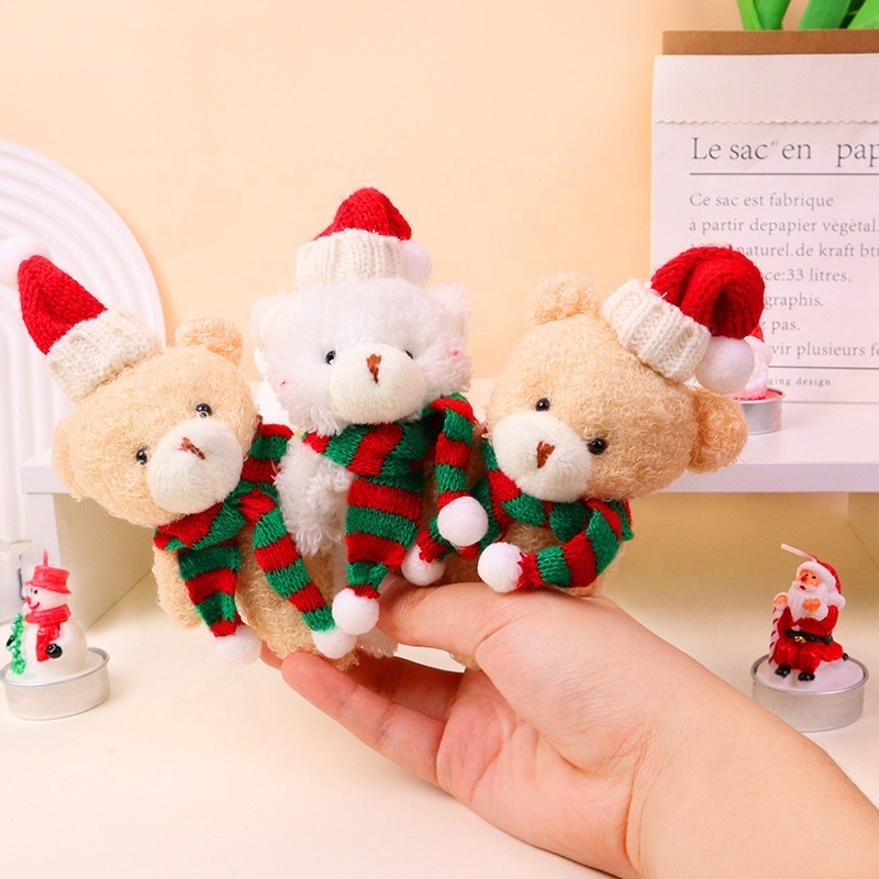 H-129 Christmas cute blush Bear hot selling envelope package cute clothing accessories Bear doll pendant gift for decoration