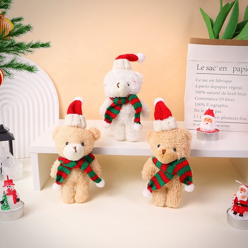 H-129 Christmas cute blush Bear hot selling envelope package cute clothing accessories Bear doll pendant gift for decoration