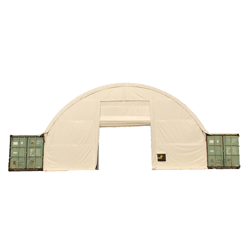 4040 shipping container garage cover tent between containers