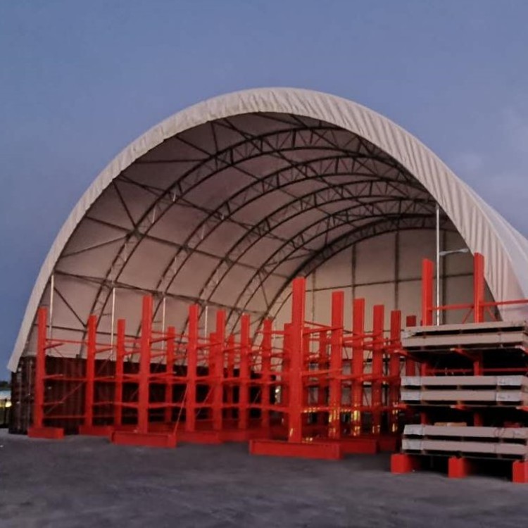 SSTC5040 China double truss industrial container storage dome shelter