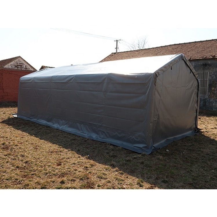 12'Wx26'L waterproof fabric tarpaulin portable car parking snow shelter canopy garage tent