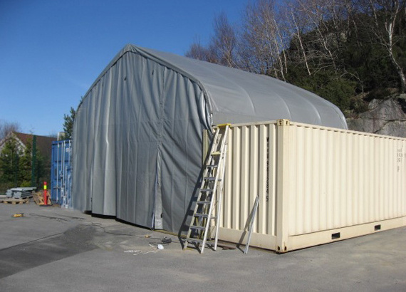 container storage shelter portable fabric building container dome shelter for sale