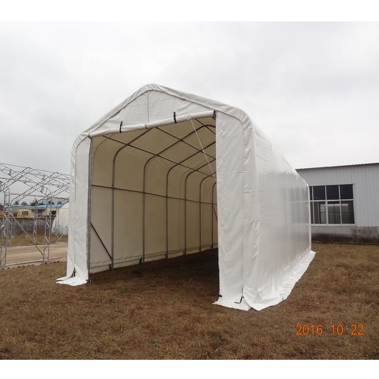 16'x43' motorcycle rain snow shelter canopies garage slope automatic car garage gazebo