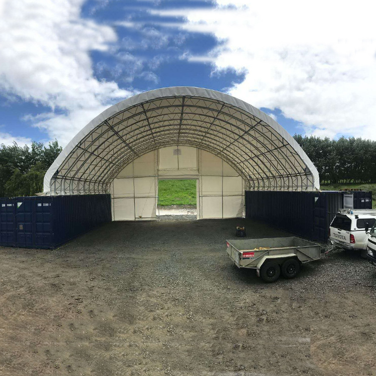 W66'xL40' High quality PVC waterproof dome industrial shipping strong container shelter storage tent for equipment