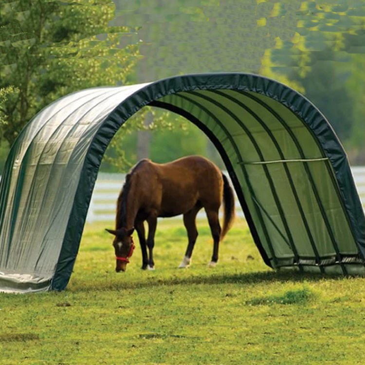 High quality prefab steel frame PVC fabric structure livestock animal cattle cow horse sheep shelter shed tent for sale