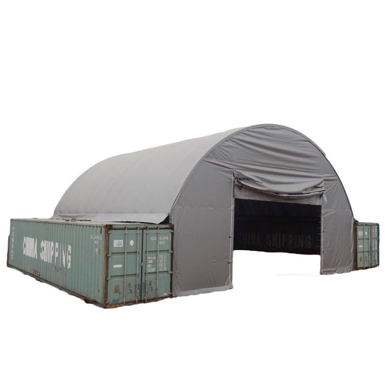 4040 shipping container garage cover tent between containers