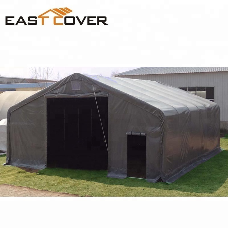 New products PVC prefab peak style outdoor large plastic storage shed shelter tent