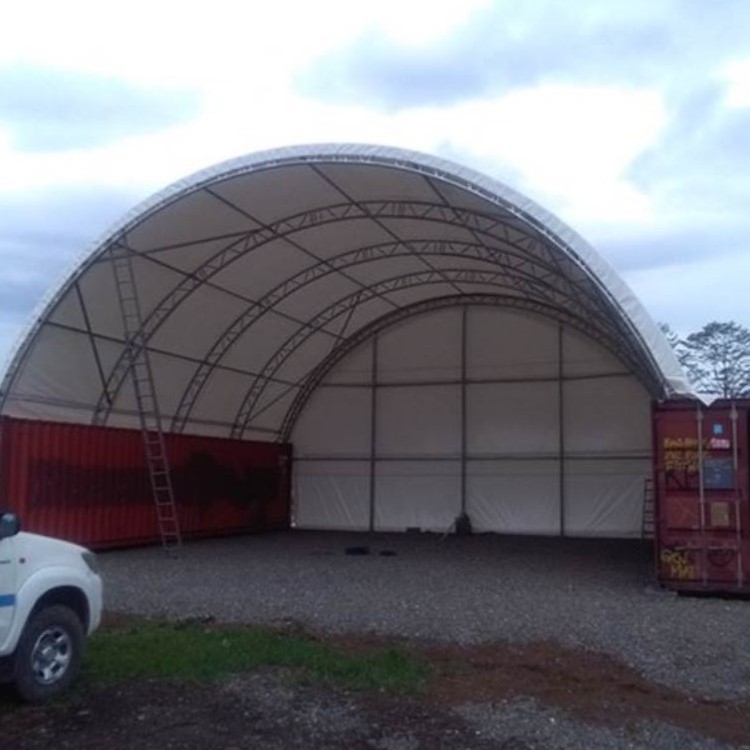 W66'xL40' High quality PVC waterproof dome industrial shipping strong container shelter storage tent for equipment