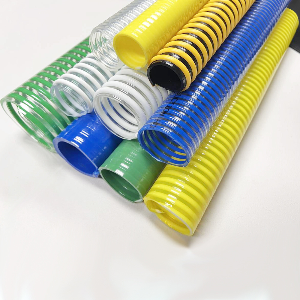 3 Inch PVC Flexible Spring Suction Hose For Mining Vacuum Water Oil Pump Spa Duct Grit Sewage