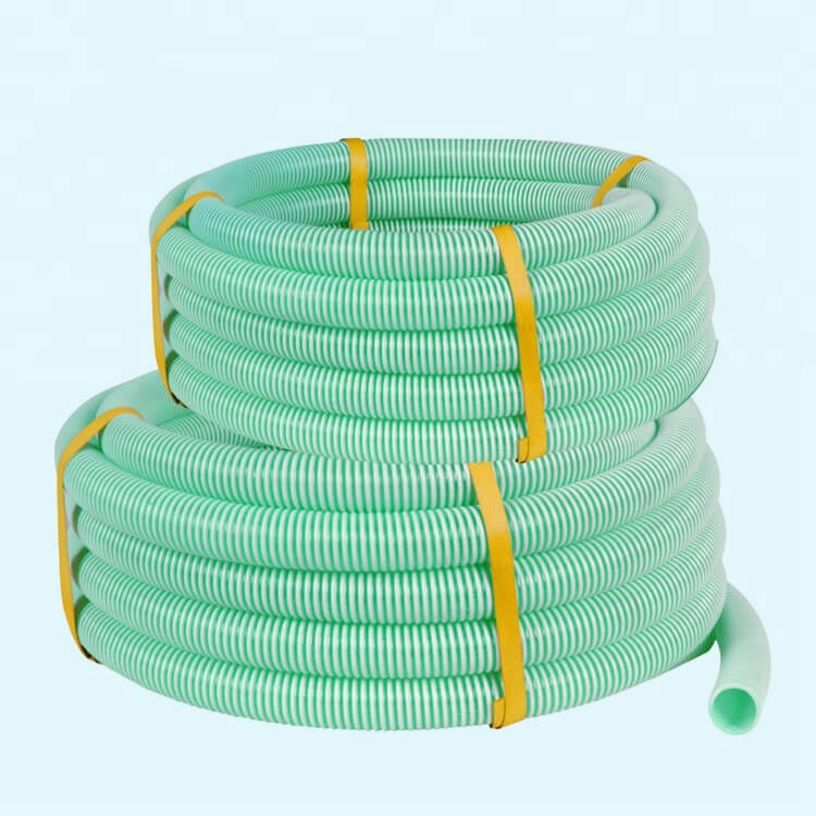 Heavy Duty Flexible PVC Spring Suction Hose Pipe 1 2 3 4 5 6 8 10 12 Inch For Fire Water Mining Vacuum Oil