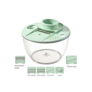 2024 Best Selling Veggie Chopper Vegetable Dicer Cutter Food Shredder Slicer Multifunctional Salad Spinner