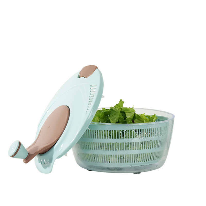 2023 Best Manual 4L Large Vegetable Dryer for Kitchen Lettuce Salad Spinner with Bowl