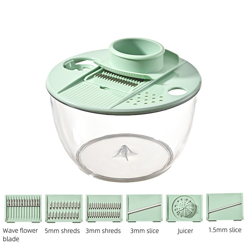 Latest 6 in 1 salad spinner Multifunctional Veggie Food Shredder Slicer Dicer Cutter Vegetable Chopper