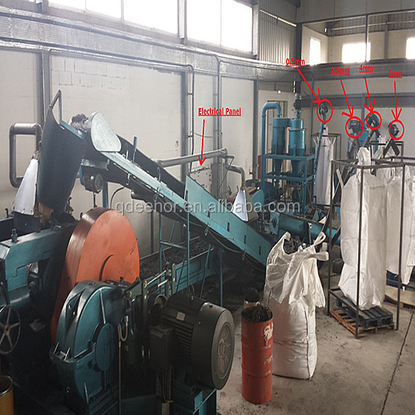 Newest Design Waste Tire Recycling Machine For Rubber Granules / Tire Recycling Rubber Powder Production Line