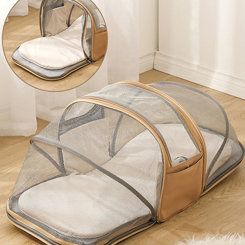 Expandable Large Capacity Breathable Pet Carrier Transparent Collapsible Dog Carrier Bag Travel