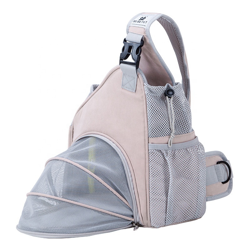 Expandable Breathable Mesh Transport Travel Chest Front Sling Bag Pet Carrier