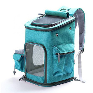 Hot Selling Fashion Transparent Mesh Breathable Small Dog Cat Pet Carrier Backpack Bag