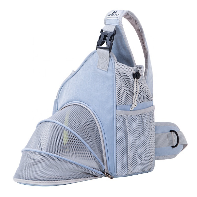 Expandable Breathable Mesh Transport Travel Chest Front Sling Bag Pet Carrier