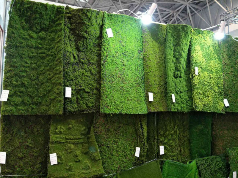 ELSY-12 creeper boxwood hedge green leaves moss wall art artificial plant panels 3d  moss grass wall for decoration