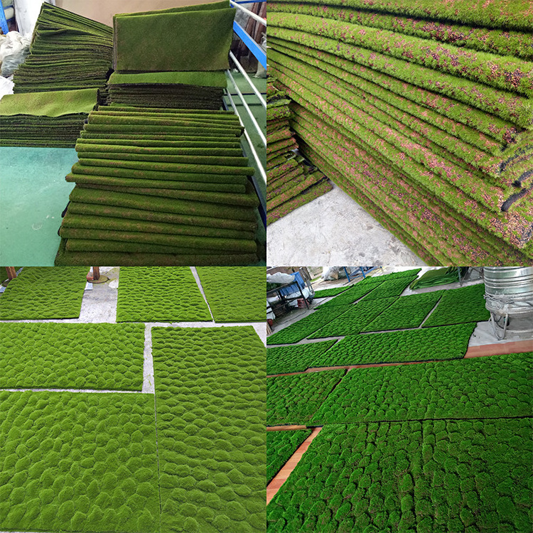 ELSY-12 creeper boxwood hedge green leaves moss wall art artificial plant panels 3d  moss grass wall for decoration