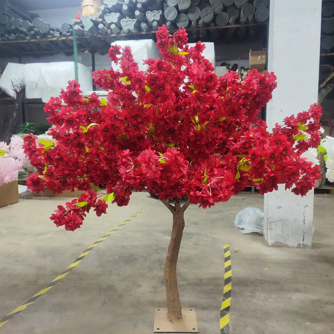 1.2m 1.5m High Quality Indoor Small Silk White Pink Artificial Cherry Blossom Tree Wedding Table Centerpieces