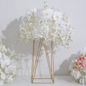 EG-S184 Price Artificial White Pink Rose Butterfly Orchid Hydrangea Silk Flowers Ball Table Centerpieces For Weeding Decoration