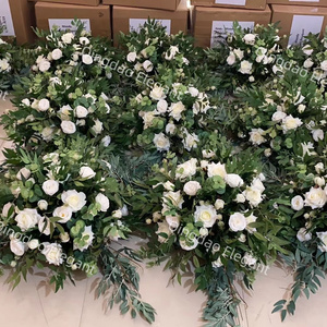 EG-VJ010 Wedding silk white rose and green flowers arrangements centerpiece artificial flower table flower ball