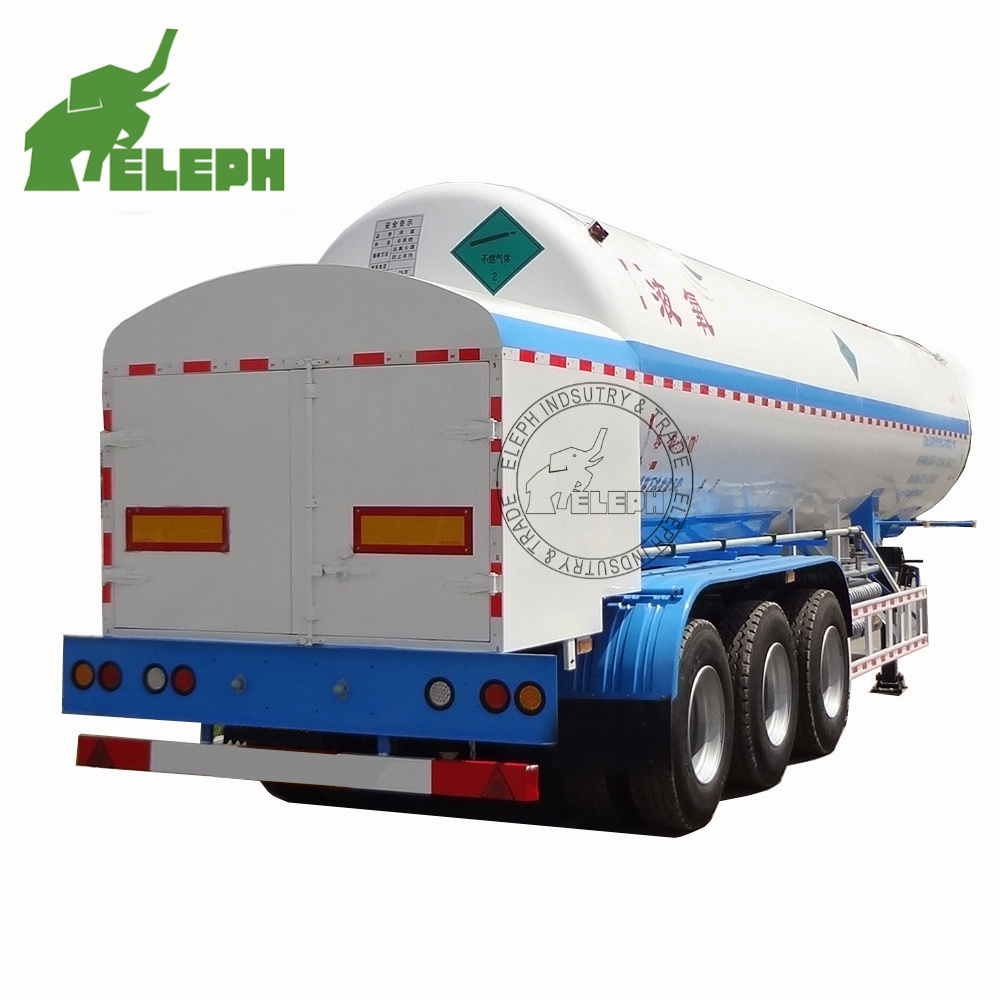 ISO tanker 1.3mpa cryogenic LO2 LNG tank semi trailer