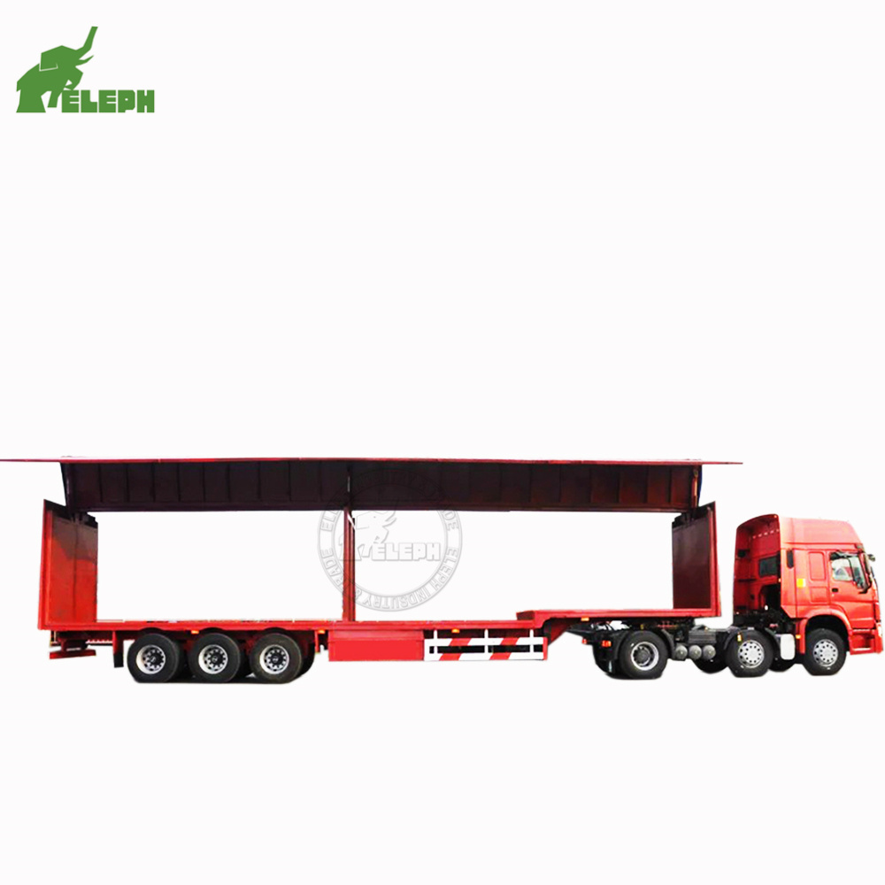 3 Axle High Quality Wing Van Enclosed Cargo Box Semi Trailer