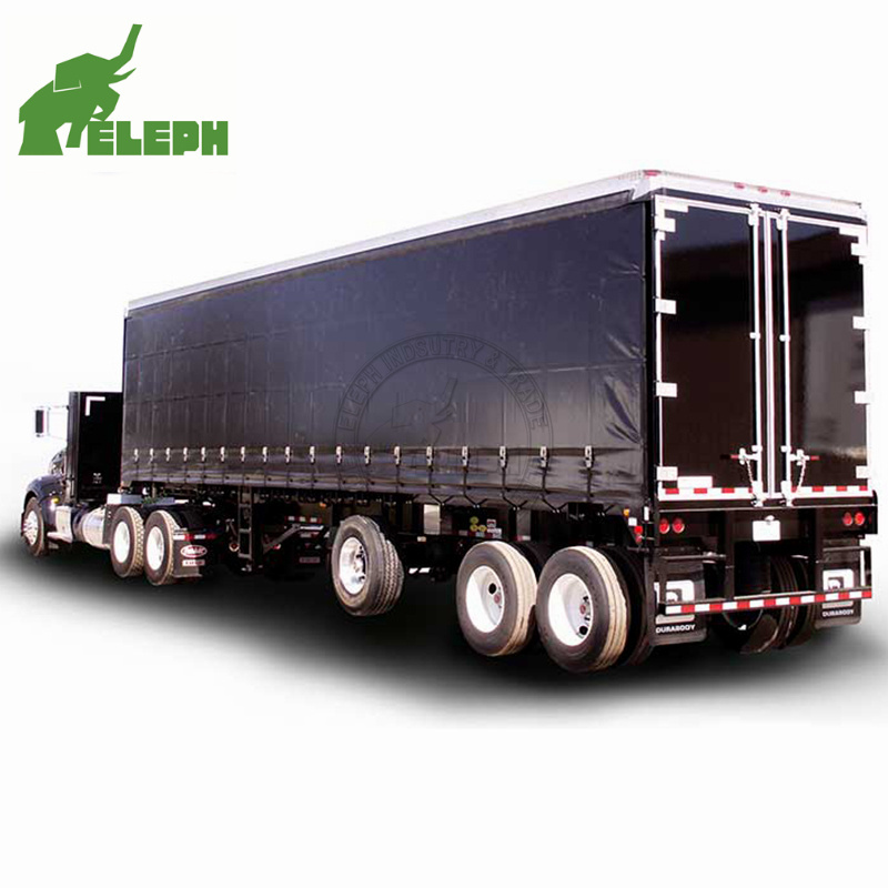 Curtain Trailer 3 Axles 40ft 40ton 50ton Curtain Side Semi Trailer Enclosed Cargo Trailer