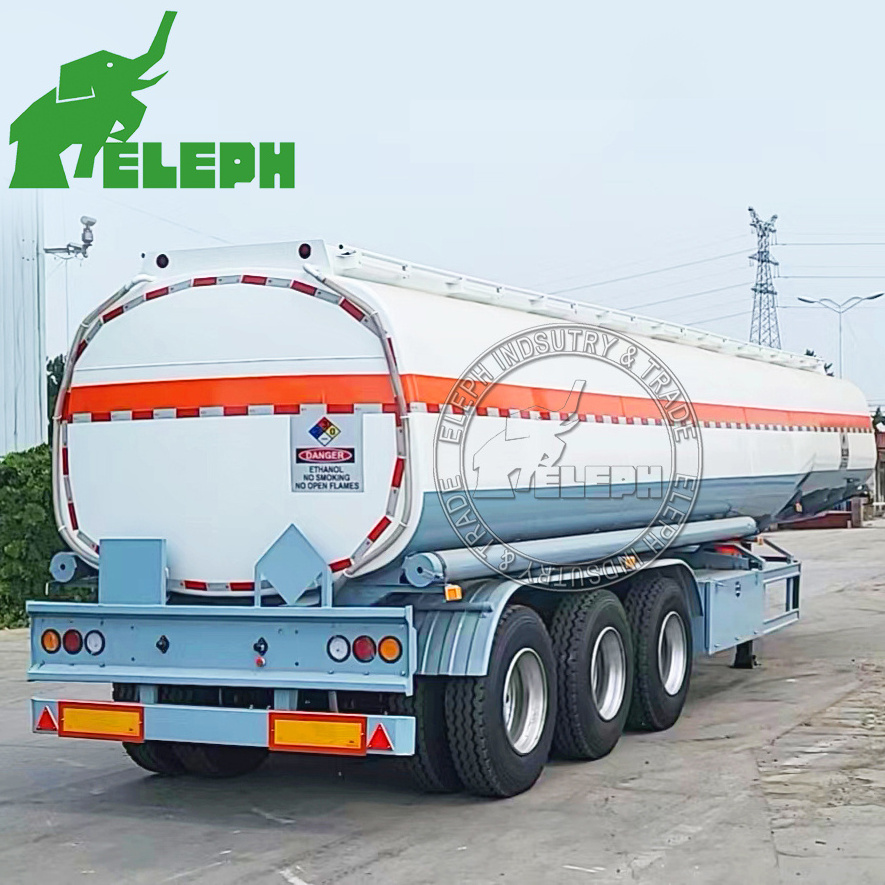 3 Axles 3 Compartments  Carbon Steel Bulk Oil Fuel Tank Truck Trailer