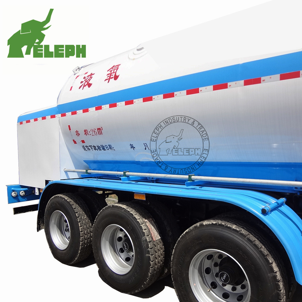 ISO tanker 1.3mpa cryogenic LO2 LNG tank semi trailer