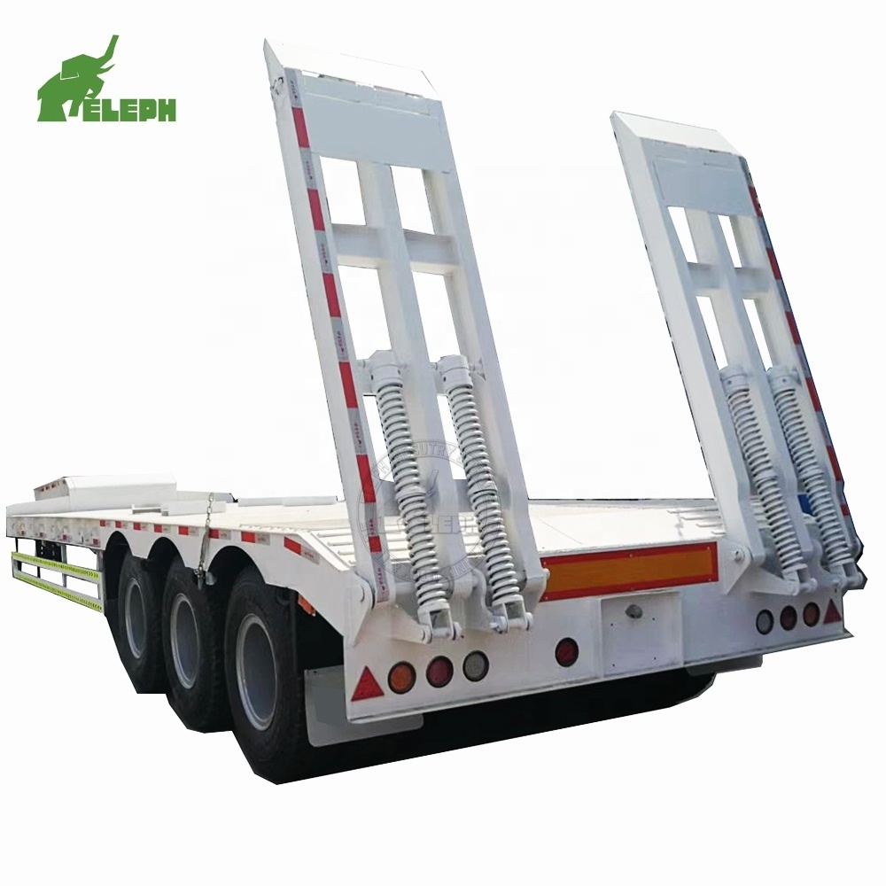 trailer truck 40 tons utility low bed semi trailer semi-trailer brake drum spare tire carrier