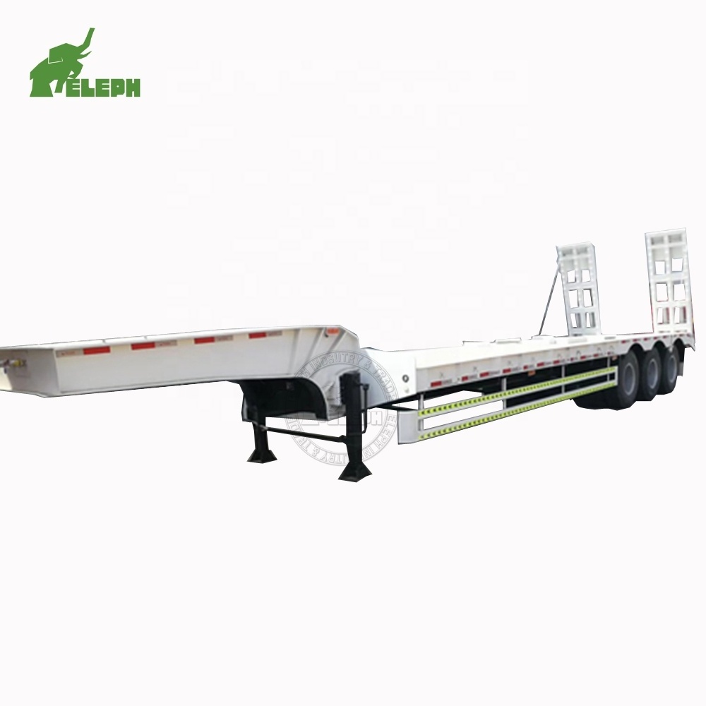 trailer truck 40 tons utility low bed semi trailer semi-trailer brake drum spare tire carrier