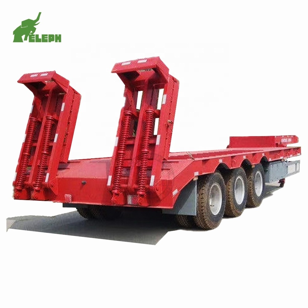 trailer truck 40 tons utility low bed semi trailer semi-trailer brake drum spare tire carrier